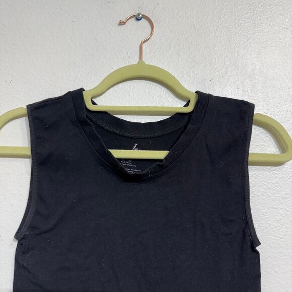 Intimately Free People Black Crop Muscle Top Sz S - Picture 3 of 9